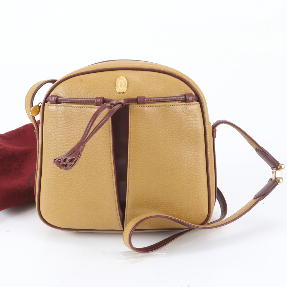 Cartier Must Line Leather Shoulder Bag, Crossbody Handbag, Tote Bag for Women